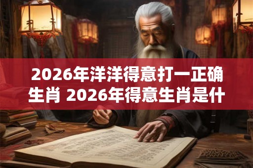 2026年洋洋得意打一正确生肖 2026年得意生肖是什么