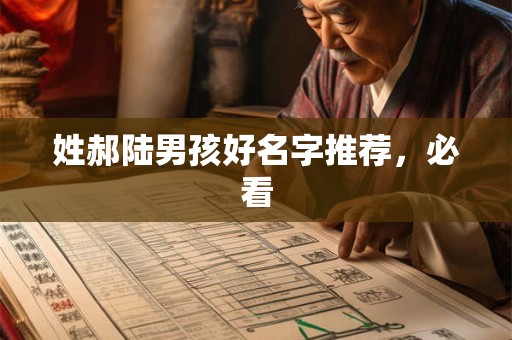 姓郝陆男孩好名字推荐，必看