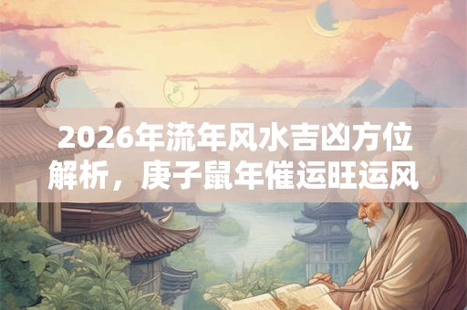 2026年流年风水吉凶方位解析，庚子鼠年催运旺运风水布局