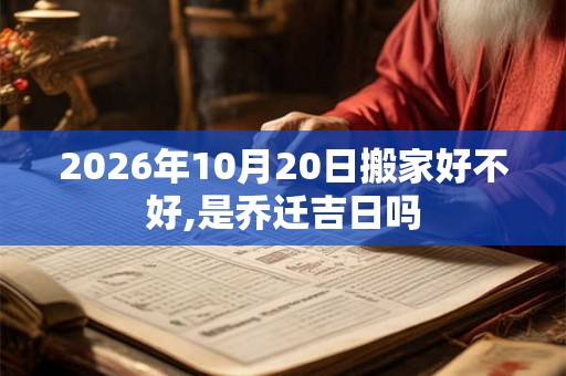 2026年10月20日搬家好不好,是乔迁吉日吗