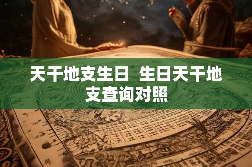 天干地支生日  生日天干地支查询对照