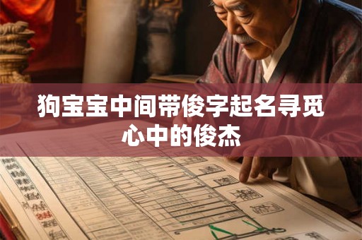 狗宝宝中间带俊字起名寻觅心中的俊杰
