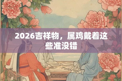 2026吉祥物，属鸡戴着这些准没错