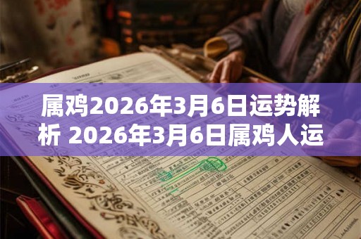 属鸡2026年3月6日运势解析 2026年3月6日属鸡人运势好吗