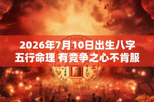 2026年7月10日出生八字五行命理 有竞争之心不肯服输