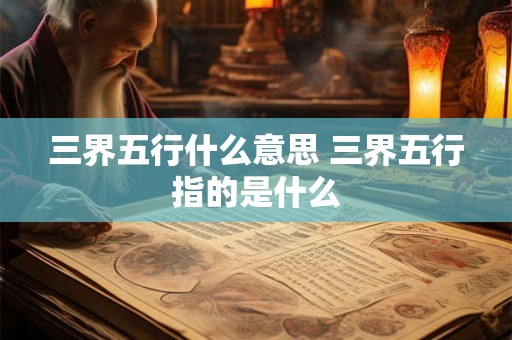 三界五行什么意思 三界五行指的是什么