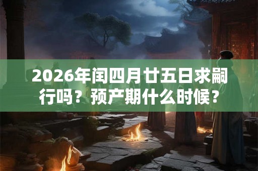2026年闰四月廿五日求嗣行吗？预产期什么时候？