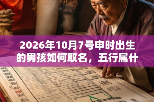 2026年10月7号申时出生的男孩如何取名,五行属什么 2026年10月7号申时出生的男孩如何取名,五行属什么