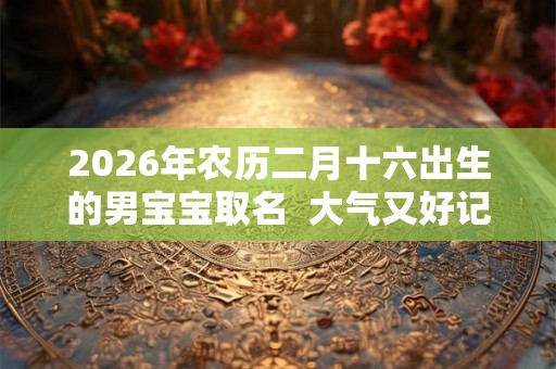 2026年农历二月十六出生的男宝宝取名  大气又好记