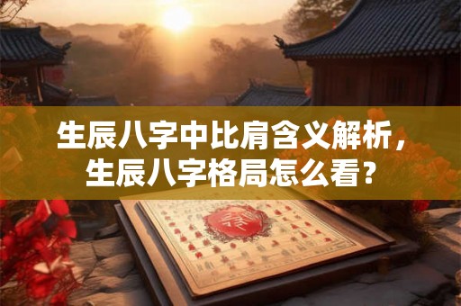 生辰八字中比肩含义解析，生辰八字格局怎么看？