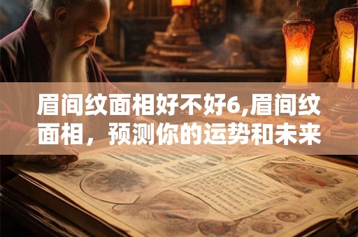 眉间纹面相好不好6,眉间纹面相，预测你的运势和未来！