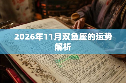 2026年11月双鱼座的运势解析