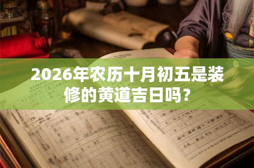 2026年农历十月初五是装修的黄道吉日吗？