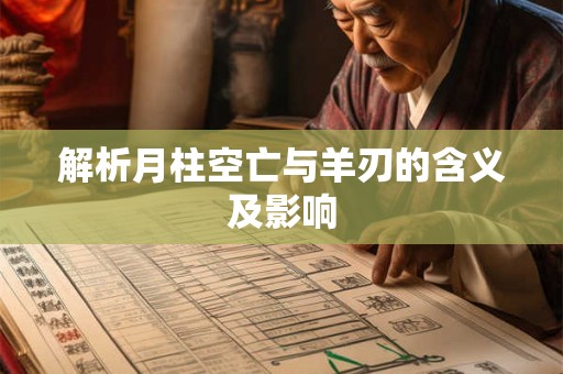 解析月柱空亡与羊刃的含义及影响