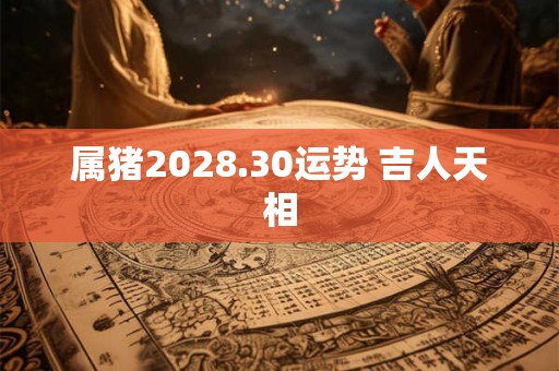 属猪2028.30运势 吉人天相