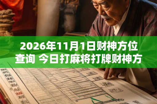 2026年11月1日财神方位查询 今日打麻将打牌财神方位
