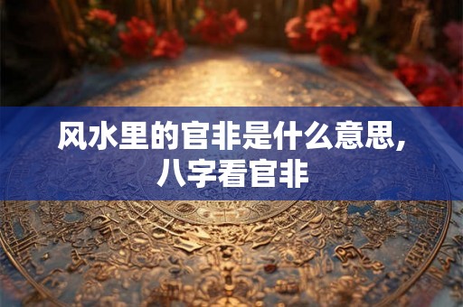 风水里的官非是什么意思,八字看官非
