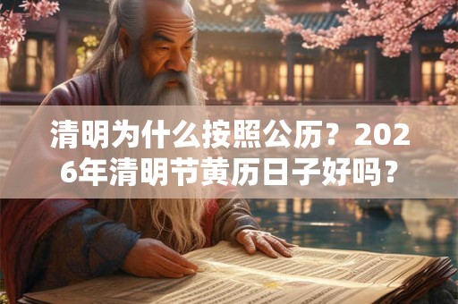 清明为什么按照公历？2026年清明节黄历日子好吗？