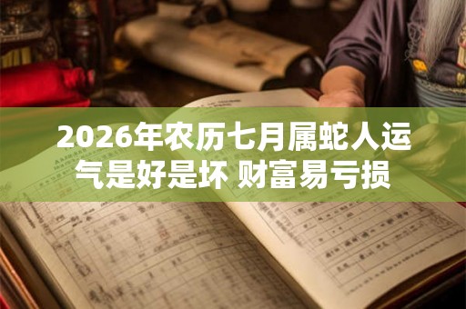 2026年农历七月属蛇人运气是好是坏 财富易亏损