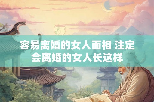 容易离婚的女人面相 注定会离婚的女人长这样