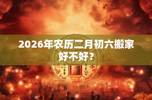 2026年农历二月初六搬家好不好？