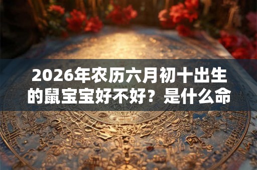 2026年农历六月初十出生的鼠宝宝好不好？是什么命？