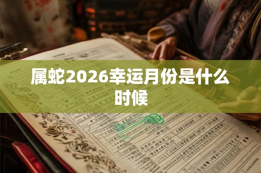 属蛇2026幸运月份是什么时候
