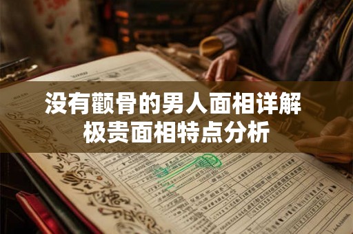 没有颧骨的男人面相详解 极贵面相特点分析