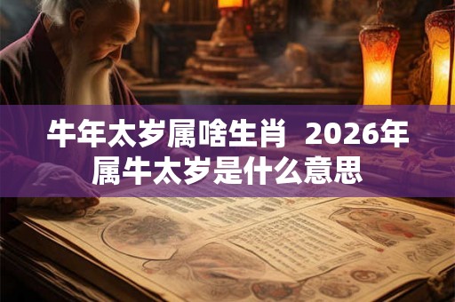 牛年太岁属啥生肖  2026年属牛太岁是什么意思