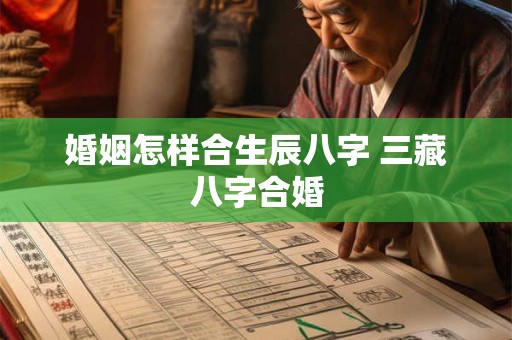 婚姻怎样合生辰八字 三藏八字合婚