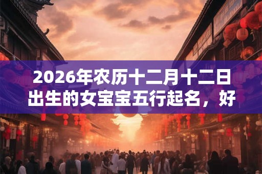 2026年农历十二月十二日出生的女宝宝五行起名，好名字推荐