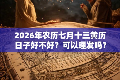 2026年农历七月十三黄历日子好不好？可以理发吗？