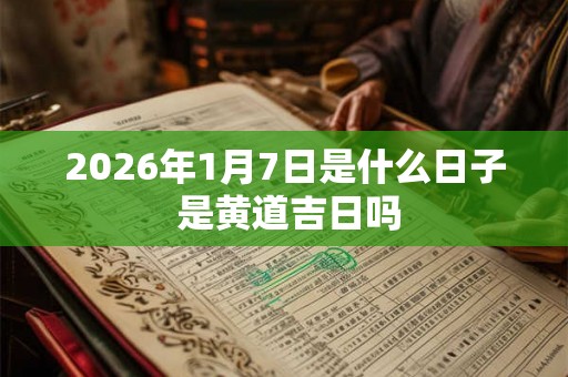2026年1月7日是什么日子 是黄道吉日吗