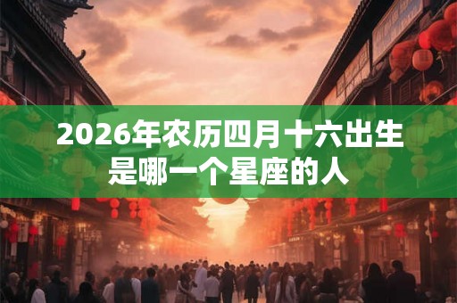 2026年农历四月十六出生是哪一个星座的人