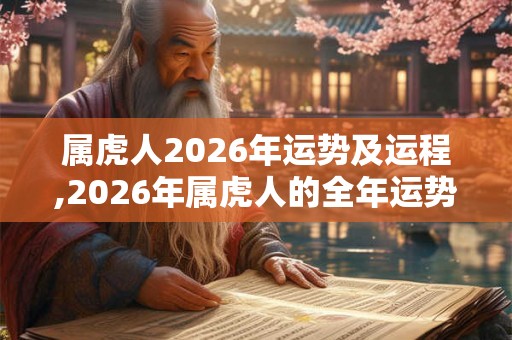 属虎人2026年运势及运程,2026年属虎人的全年运势