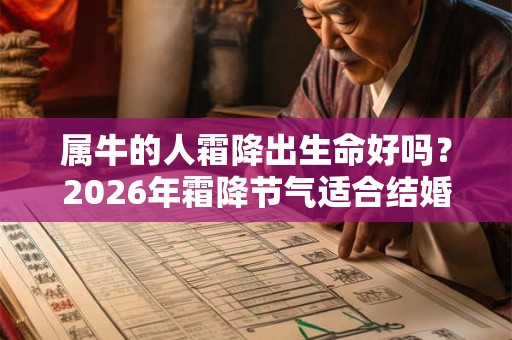 属牛的人霜降出生命好吗？2026年霜降节气适合结婚？