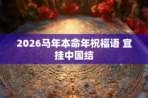 2026马年本命年祝福语 宜挂中国结