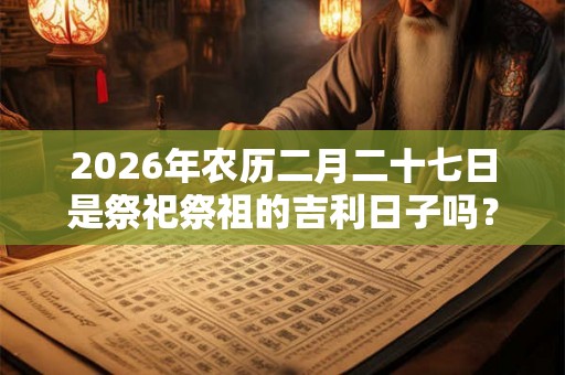 2026年农历二月二十七日是祭祀祭祖的吉利日子吗？