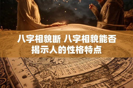 八字相貌断 八字相貌能否揭示人的性格特点