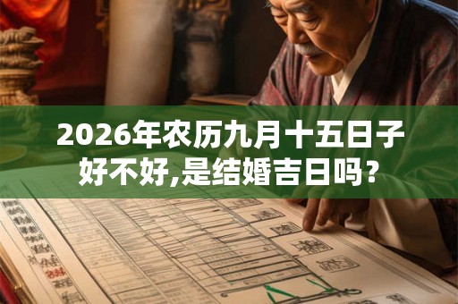 2026年农历九月十五日子好不好,是结婚吉日吗? 2026年农历九月十五日子好不好,是结婚吉日吗?