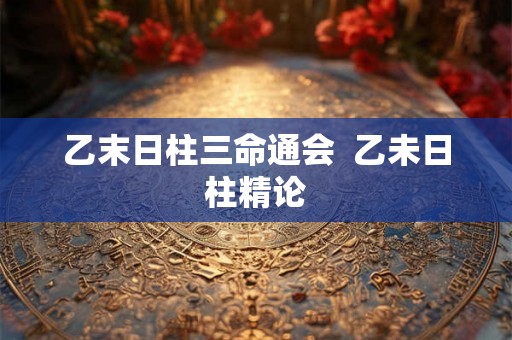 乙末日柱三命通会 乙未日柱精论 乙末日柱三命通会 乙未日柱精论