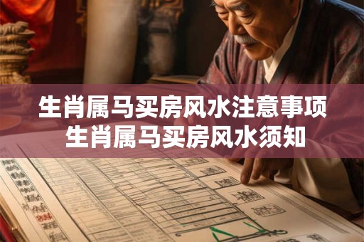生肖属马买房风水注意事项 生肖属马买房风水须知