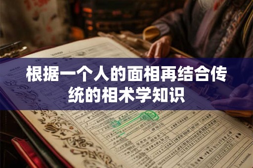 根据一个人的面相再结合传统的相术学知识