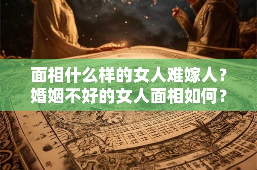 面相什么样的女人难嫁人？婚姻不好的女人面相如何？