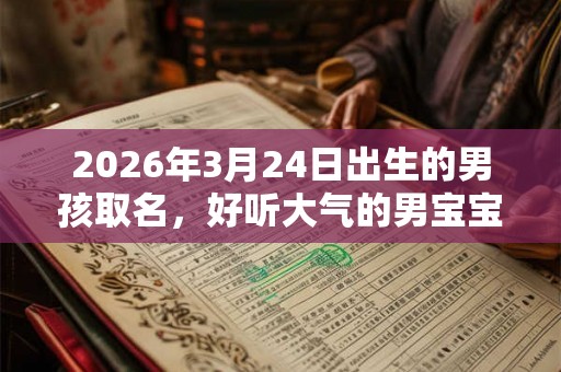 2026年3月24日出生的男孩取名，好听大气的男宝宝名字？