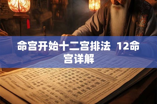 命宫开始十二宫排法  12命宫详解