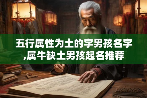 五行属性为土的字男孩名字,属牛缺土男孩起名推荐