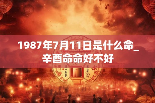 1987年7月11日是什么命_辛酉命命好不好