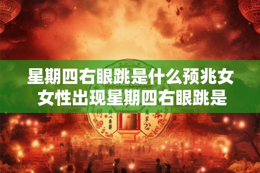 星期四右眼跳是什么预兆女 女性出现星期四右眼跳是否具有某种预兆