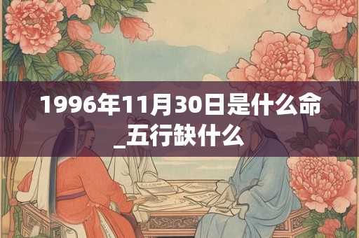 1996年11月30日是什么命_五行缺什么